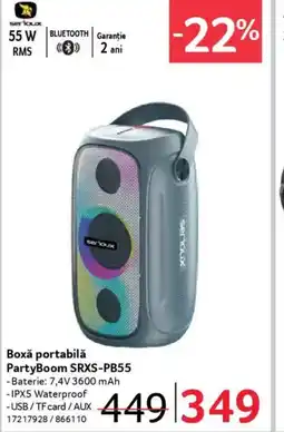 Selgros Boxǎ portabilă PartyBoom SRXS-PB55 Ofertă