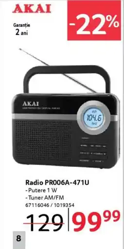 Selgros ΑΚΑΙ Radio PRO06A-471U Ofertă