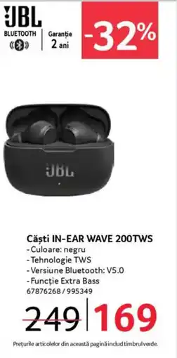 Selgros JBL Căşti In-Ear Wave 200TWS Ofertă