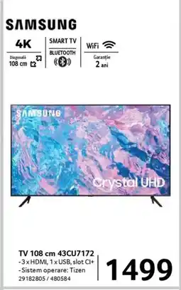Selgros SAMSUNG TV 108 cm 43CU7172 Ofertă