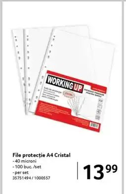 Selgros File protecție A4 Cristal Ofertă