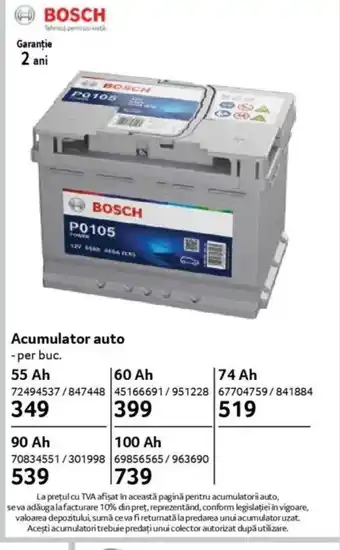 Selgros BOSCH Acumulator auto Ofertă