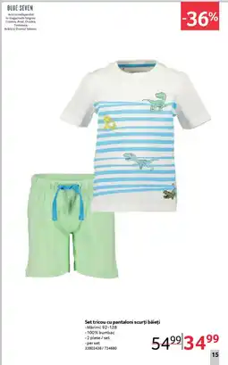 Selgros BLUE SEVEN Set tricou cu pantaloni scurţi băieți Ofertă