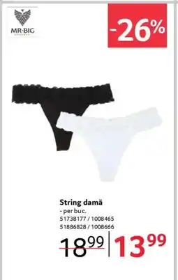 Selgros MR-BIG String damă Ofertă