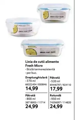 Selgros Linia de cutii alimente Fresh Micro Ofertă