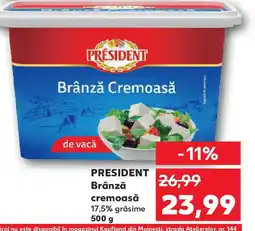 Kaufland PRÉSIDENT Brânză Cremoasă Ofertă