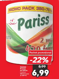 Kaufland PARISS Prosop de hârtie Ofertă