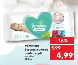 Kaufland PAMPERS Şerveţele umede pentru copii sensitive Ofertă
