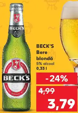 Kaufland BECK'S Bere blondă Ofertă