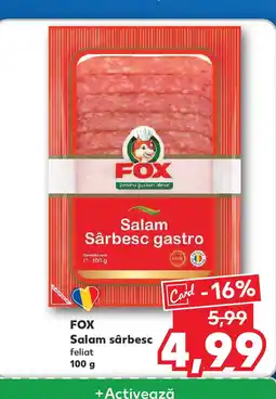 Kaufland FOX Salam sârbesc Ofertă