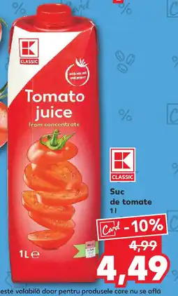 Kaufland Suc de tomate Ofertă