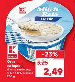 Kaufland Orez cu lapte Ofertă