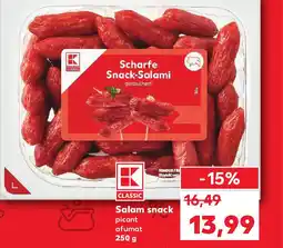 Kaufland Salam snack picant afumat Ofertă