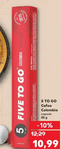 Kaufland 5 TO GO Cafea Colombia capsule Ofertă
