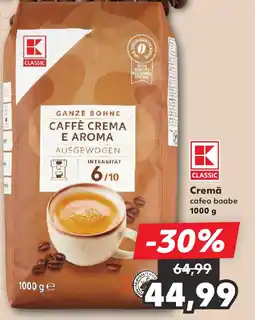 Kaufland Cremă cafea boabe Ofertă
