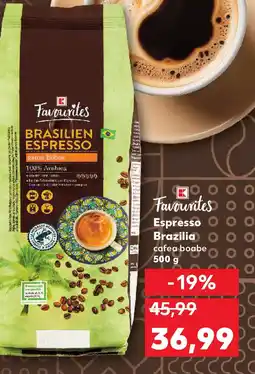 Kaufland Espresso O Brazilia cafea boabe Ofertă