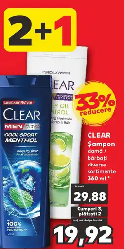 Kaufland CLEAR Șampon damă / bărbați Ofertă