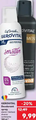 Kaufland GEROVITAL Deodorant spray Ofertă