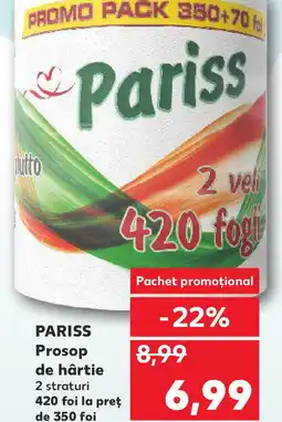 Kaufland PARISS Prosop de hârtie Ofertă