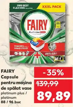 Kaufland FAIRY Capsule pentru mașina de spălat vase platinum plus / platinum Ofertă