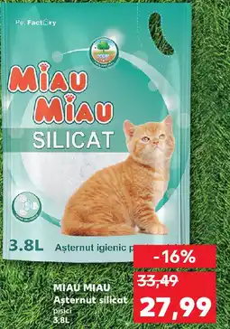Kaufland MIAU MIAU Asternut silicat pisici Ofertă