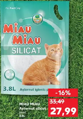 Kaufland MIAU MIAU Asternut silicat pisici Ofertă