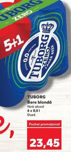 Kaufland TUBORG Bere blondă fără alcool Ofertă