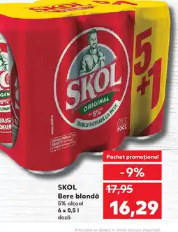 Kaufland SKOL Bere blondă Ofertă