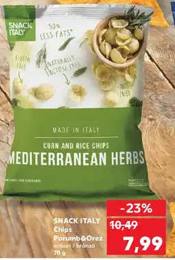 Kaufland SNACK ITALY Chips Porumb&Orez Ofertă