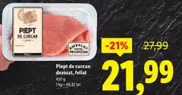 Lidl Piept de curcan dezosat, feliat Ofertă