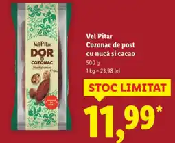 Lidl Vel Pitar Cozonac de post cu nucă și cacao Ofertă