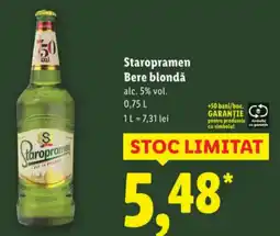 Lidl Staropramen Bere blondă Ofertă