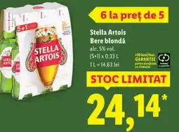 Lidl Stella Artois Bere blondǎ Ofertă