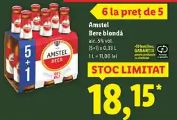 Lidl Amstel Bere blondǎ Ofertă
