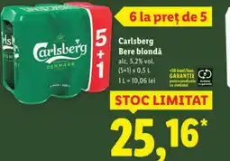 Lidl Carlsberg Bere blondǎ Ofertă