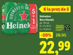 Lidl Heineken Bere blondǎ Ofertă