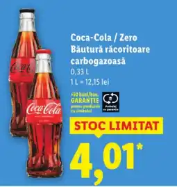 Lidl Coca-Cola / Zero Băutură răcoritoare carbogazoasă Ofertă