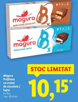 Lidl Măgura Prăjitură cu cremă de ciocolată / lapte Ofertă