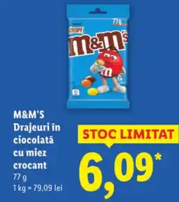 Lidl M&M'S Drajeuri în ciocolată cu miez crocant Ofertă