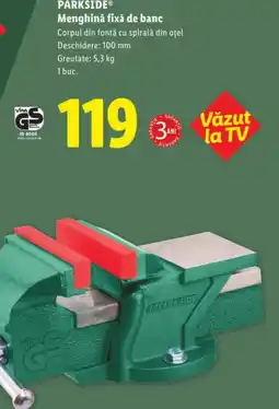 Lidl PARKSIDE Menghinǎ fixă de banc Ofertă