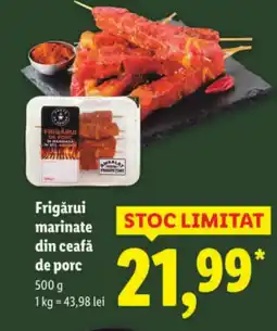 Lidl Frigărui marinate din ceafă de porc Ofertă