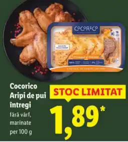 Lidl Cocorico Aripi de pui întregi Ofertă
