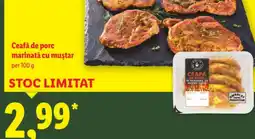 Lidl Ceafă de porc marinată cu muştar Ofertă
