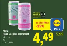 Lidl Allini Hugo Cocktail aromatizat alb/rose Ofertă