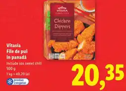 Lidl Vitasia File de pui în panadǎ Ofertă