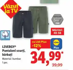 Lidl LIVERGY Pantaloni scurţi, bărbați Ofertă