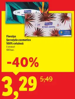 Lidl Floralys Şervetele cosmetice 100% celuloză Ofertă