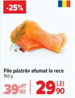 Carrefour File păstrăv afumat la rece Ofertă