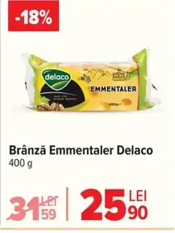 Carrefour Brânză Emmentaler Delaco Ofertă