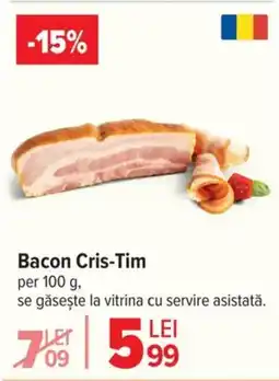 Carrefour Bacon Cris-Tim Ofertă